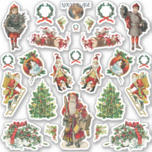 Sticker Yule vintage pour Noël
