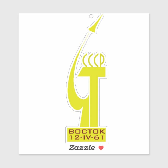 STICKER YURI GAGARIN VOSTOK 1 (Feuille)
