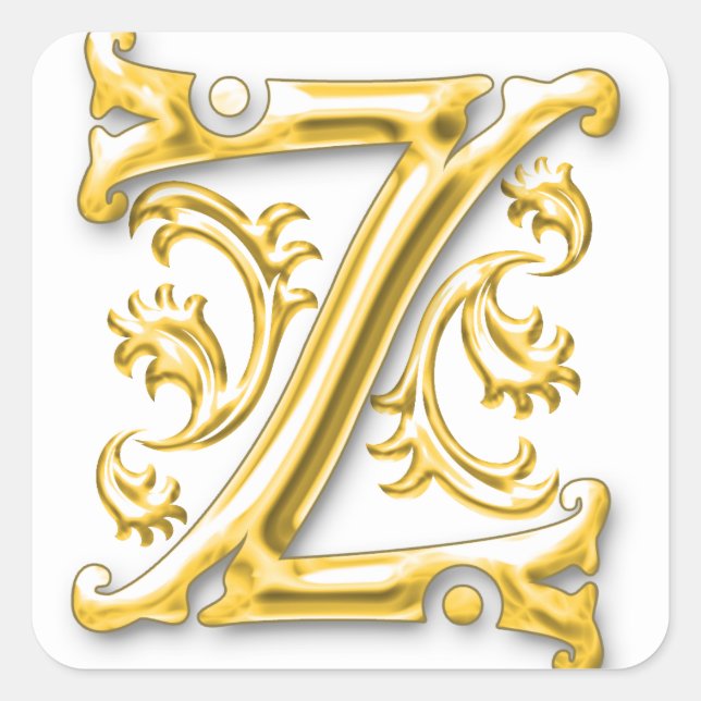 Sticker Z rond initial en or (Devant)