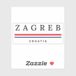Sticker Zagreb ville Croatie