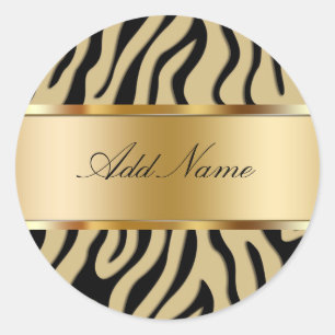 Sticker Zebra Stripes Monogram Étiquettes