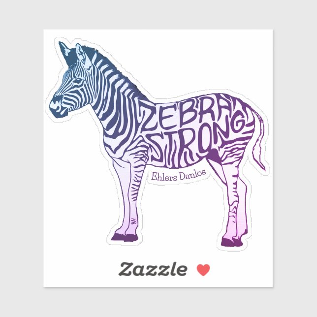 Sticker Zebra Strong Galaxy Colors (Feuille)
