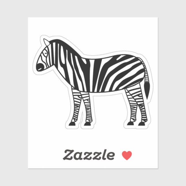 Sticker Zèbre (Feuille)