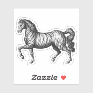 Sticker Zèbre Vintage