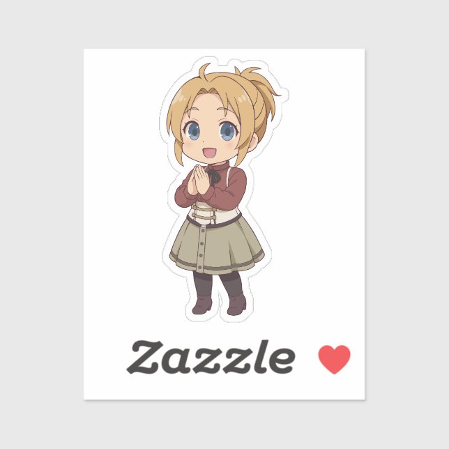 Sticker Zenith Greyrat Chibi Mage Maternelle (Feuille)