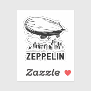 Sticker Zeppelin Rétro Vintage - Croquis de dirigeable