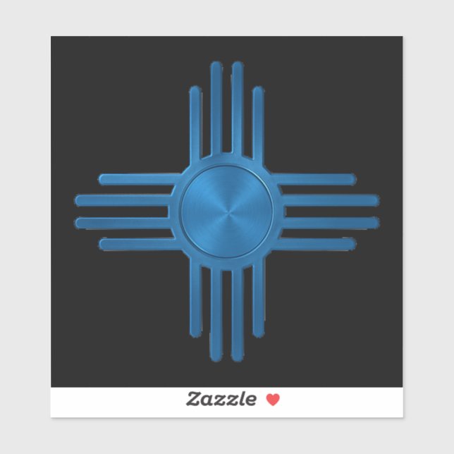 Sticker Zia Soleil Bleu  (Feuille)