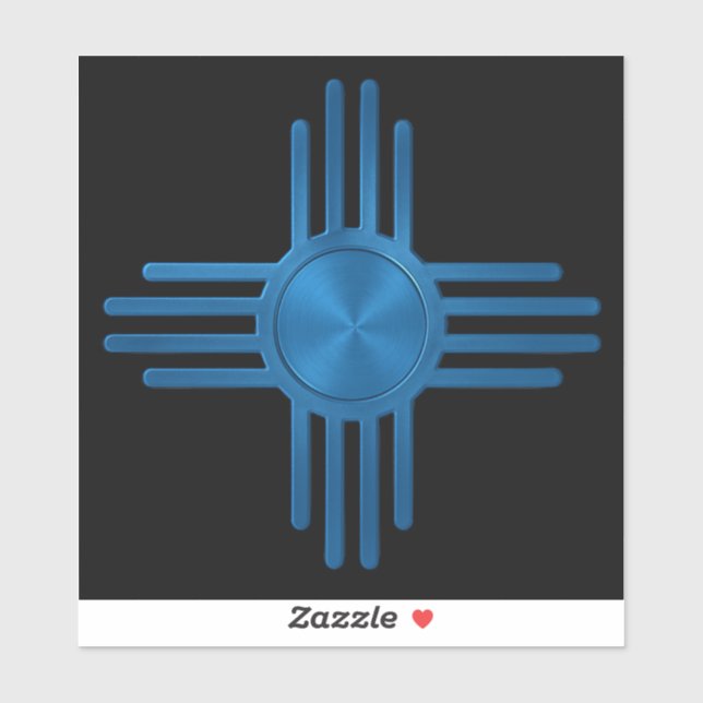 Sticker Zia Soleil Bleu  (Feuille)