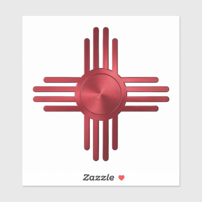 Sticker Zia Soleil Rouge  (Feuille)