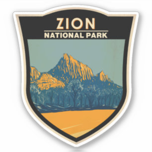 Sticker Zion National Park Utah The Watchman Vintage