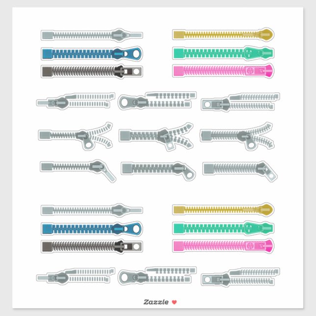 Sticker Zippers (Feuille)