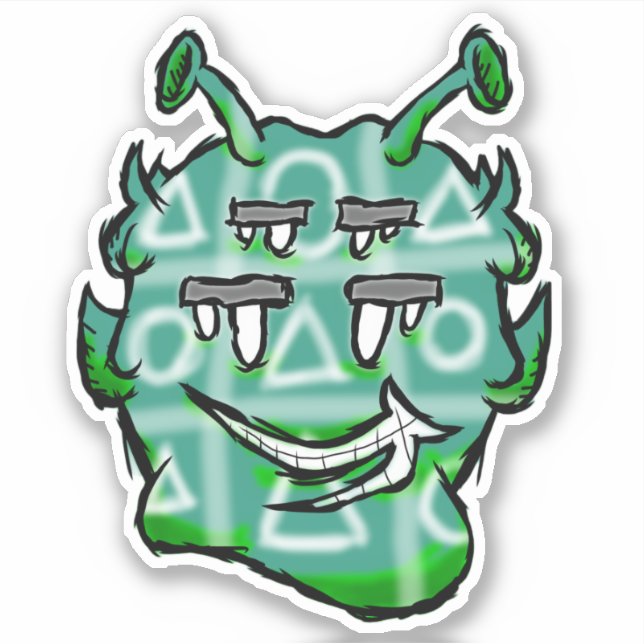 Sticker Zippy Trippy Alien Dazs XOXO (Devant)