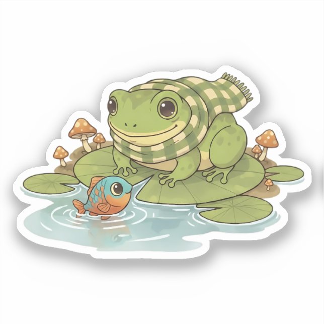 Sticker Zochi et Ripple le Poisson (Recto)
