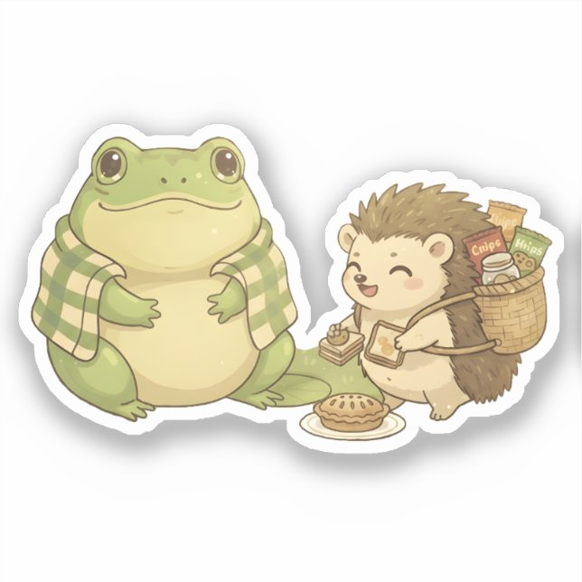 Sticker Zochi & Hazel le hérisson (Recto)