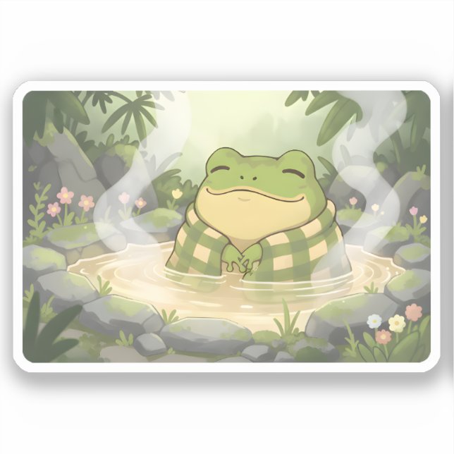 Sticker Zochi se détend dans les sources chaudes de Yangmi (Recto)