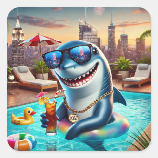 Sticker Zodiac de requin Super Cute Aries