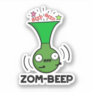 Sticker Zom-beep Drôle Halloween Zombie Honker Pun