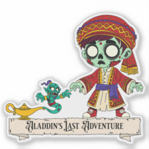 Sticker Zombie Aladdin & Genie Zombie
