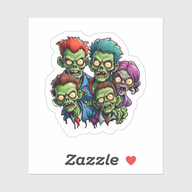 Sticker Zombie Apocalypse (Feuille)