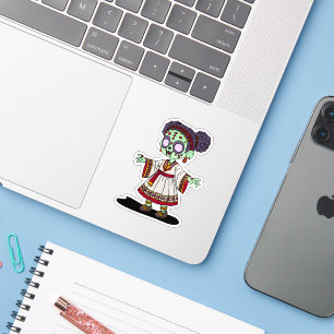 Sticker Zombie éthiopienne mignonne