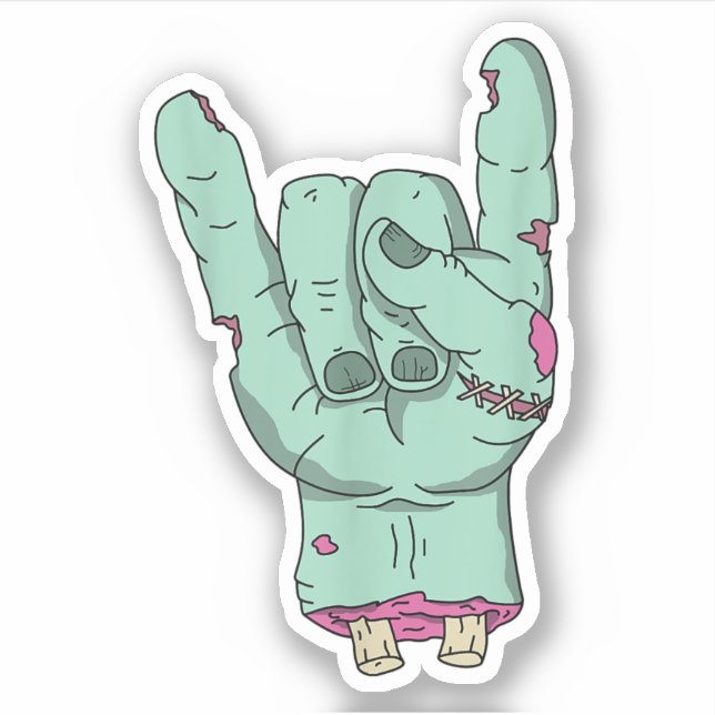 Sticker Zombie Hands Horror Halloween Tshirt (Devant)