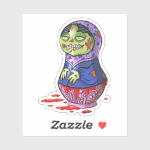 Sticker Zombie Matryoshka Doll