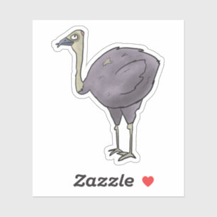 Sticker Zombie ostrich