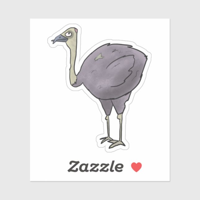 Sticker Zombie ostrich (Feuille)
