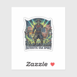 Sticker Zombie Patriotique Général Zombie Patriotique Apoc
