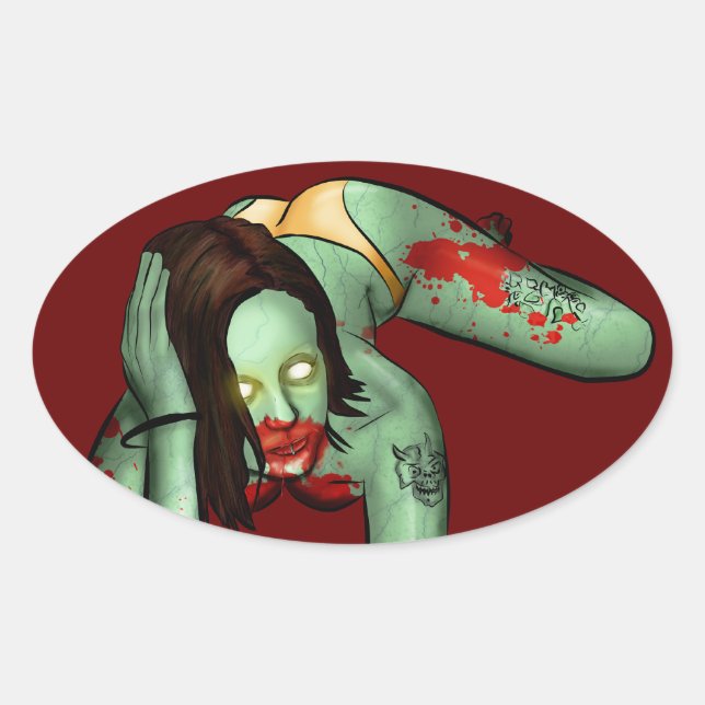 Sticker Zombie Pin-Up (Devant)