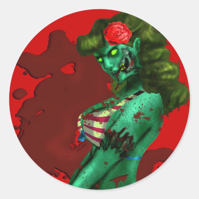 Sticker Zombie Pin-up (Devant)