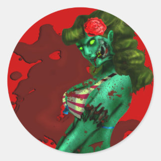Sticker Zombie Pin-up