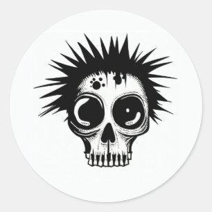 Sticker 'ZOMBIE PUNK SKULL'