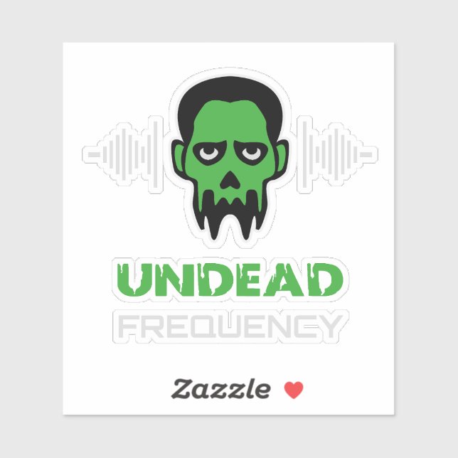 Sticker Zombie Techno Rave (Feuille)