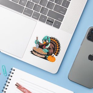 Sticker Zombie Turquie veut une tarte Citrouille