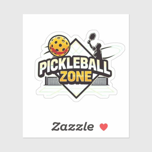 Sticker Zone de Pickleball - Parfait pour les joueurs pass (Feuille)