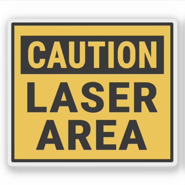 Sticker Zone laser de mise en garde (Devant)