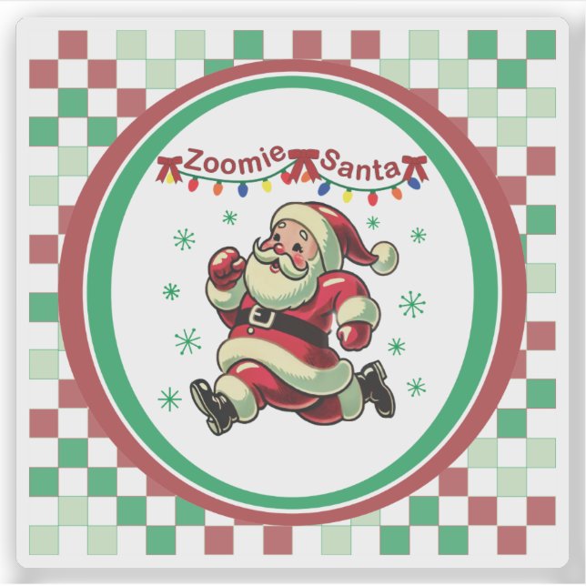 Sticker Zoomie Santa Christmas (Devant)