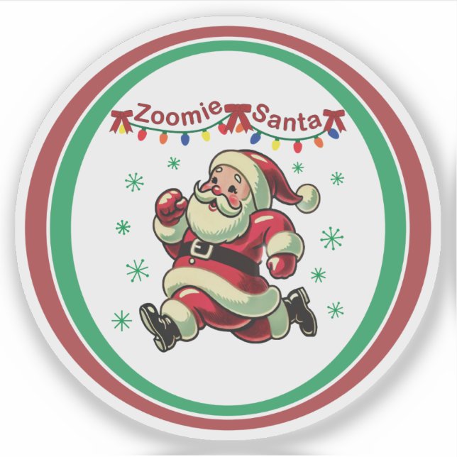 Sticker Zoomie Santa Christmas (Devant)