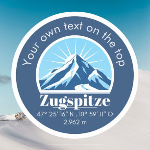 Sticker Zugspitze Allemagne décor souvenir