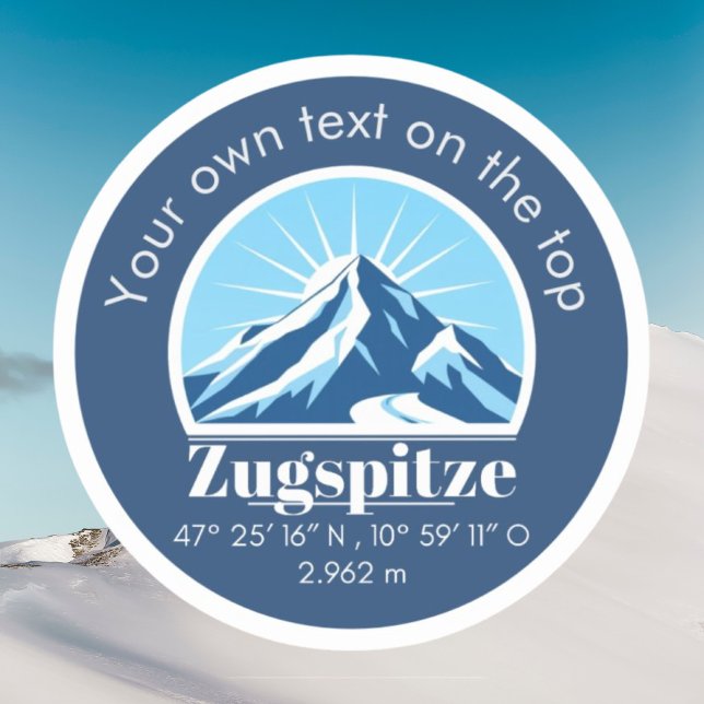Sticker Zugspitze Allemagne décor souvenir (Créateur téléchargé)