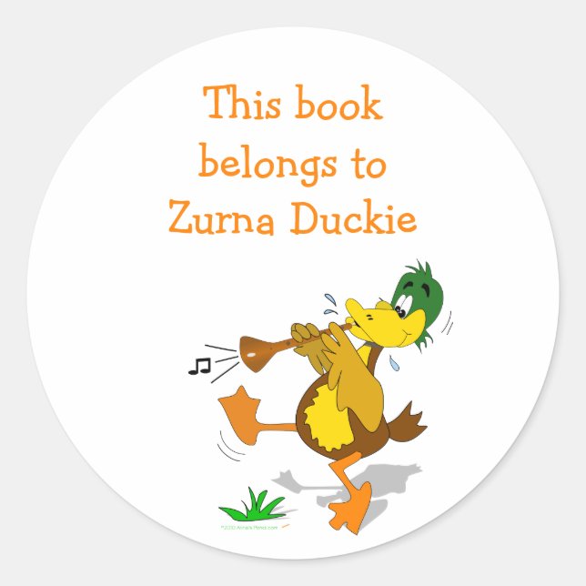 Sticker Zurna Duck personnalisé Modèle (Devant)