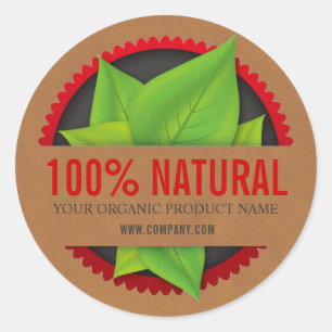 Stickers 100% produit biologique à base de plantes