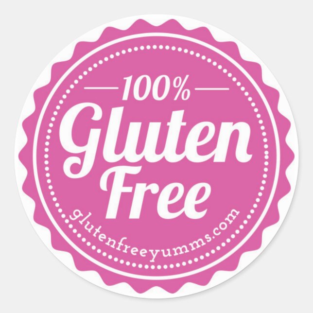 Stickers 100% sans gluten — rose (Devant)