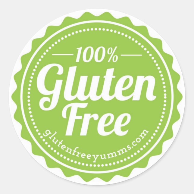 Stickers 100% sans gluten — Vert (Devant)