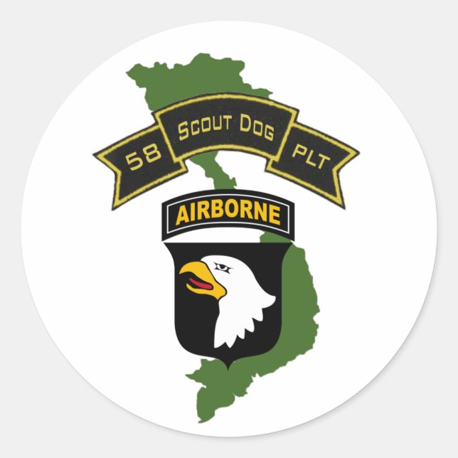 Stickers 101ID du 58e Peloton de chiens scout (Devant)