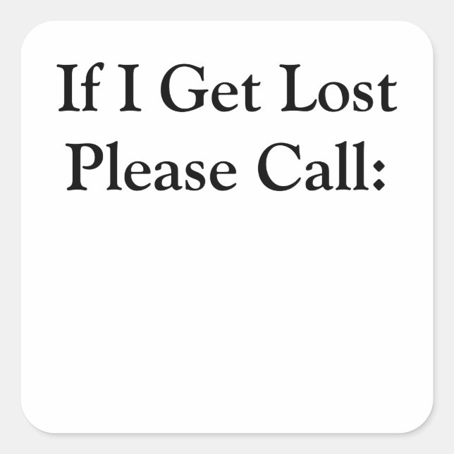 Stickers 1 1/2 pouces - Si je me perds (Devant)