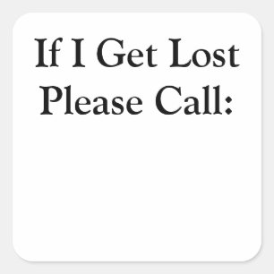 Stickers 1 1/2 pouces - Si je me perds