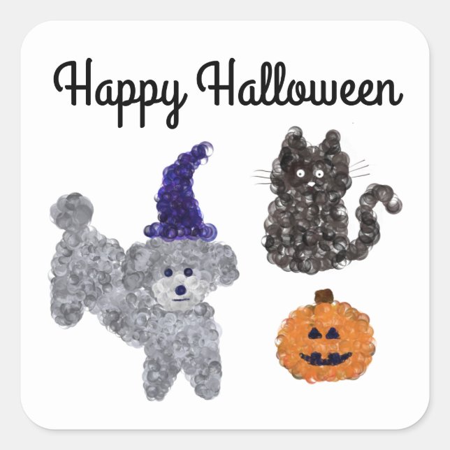Stickers #1-2 Gris Halloween (Devant)