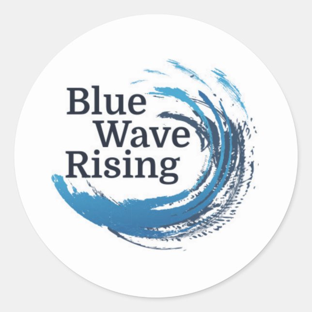 Stickers 1,5" Blue Wave Rising (Devant)